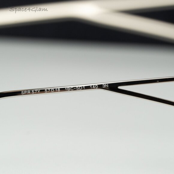 BRAND NEW Prada Women Sunglasses Silver Grey Gradient Geometric PR57YS 1BC5D1 - Picture 7 of 11